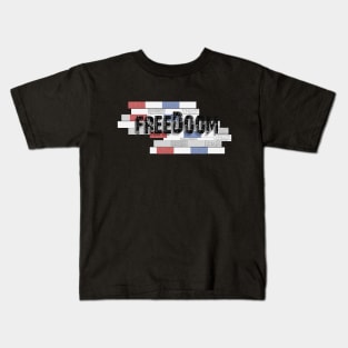 FreeDoom Red White Blue Kids T-Shirt